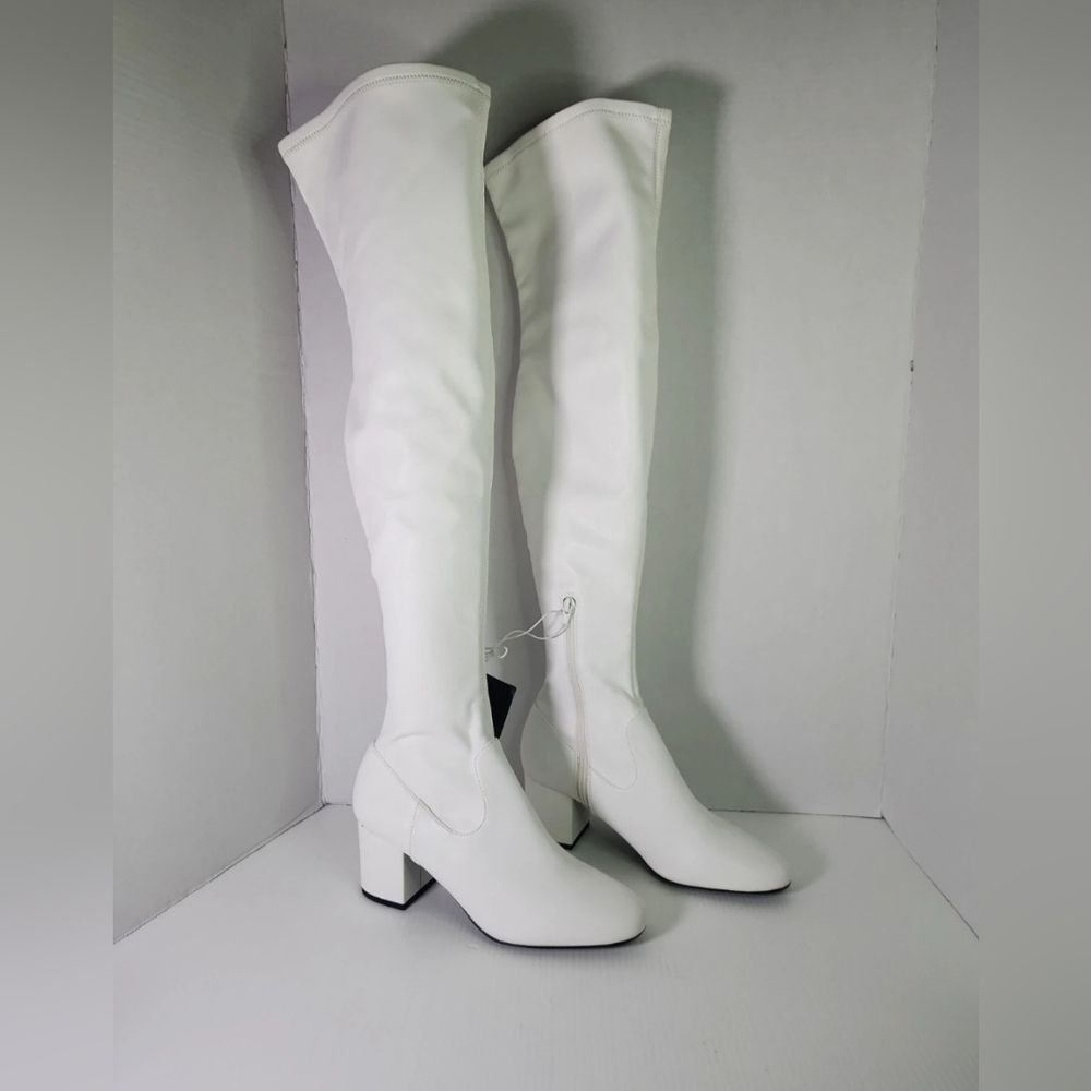 Forecer 21 Over The Knee White Boots Size 8